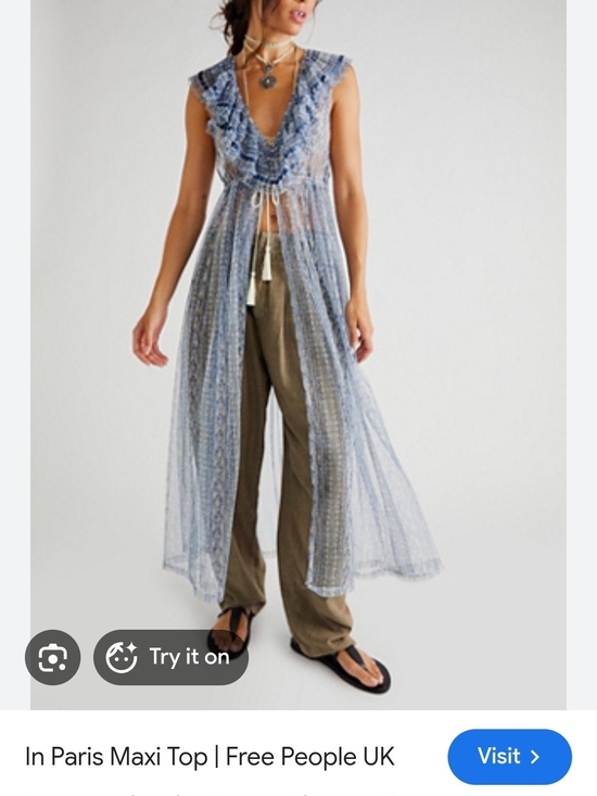 Free People Dresses & Skirts - NEW Tag Free People Sheer In PaRIS Maxi Top Uk Edition